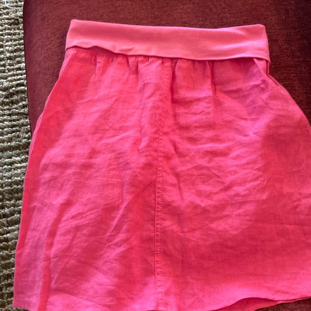 Hard tail , hot pink linen skirt